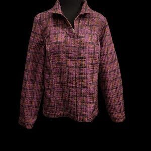 Reversible poly  blend  jacket, bust 21", zip front